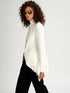 Forme d'Expression Victorian Raw-Edged Linen Coat Ecru White
